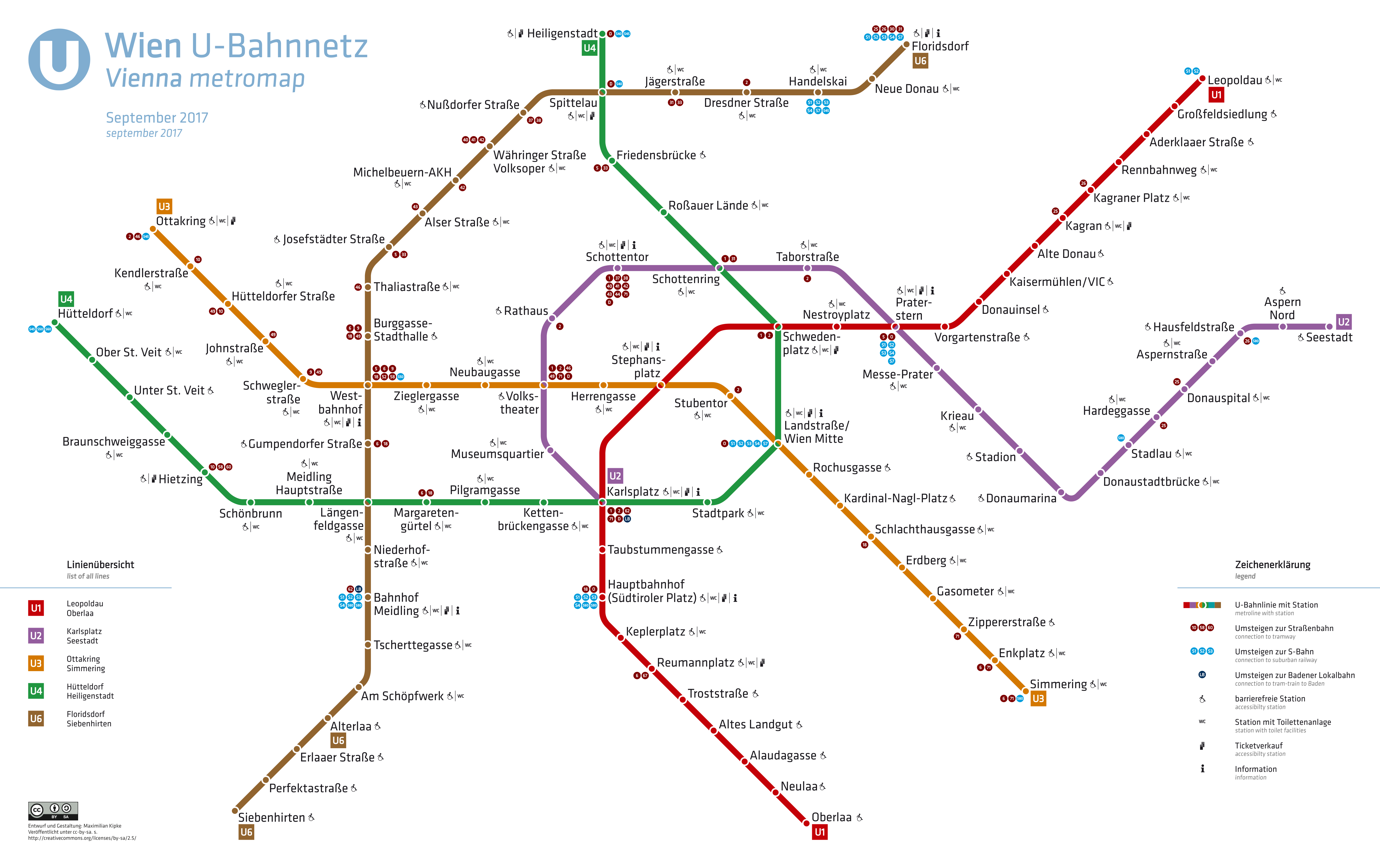 U Bahnnetz Wien 2017 